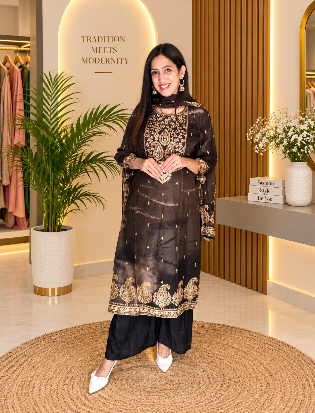 Brown & Gold Party Suit