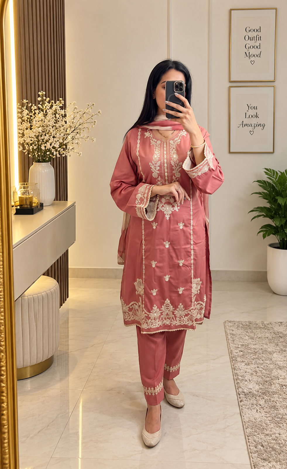  Cotton with Thread work  Suit