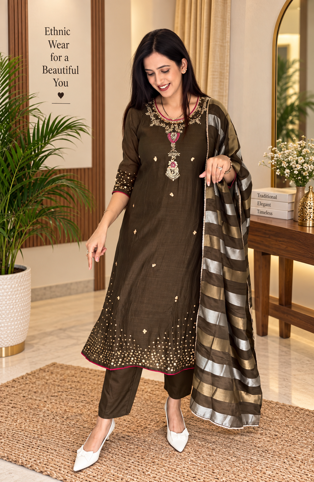 Mul Chanderi Suit